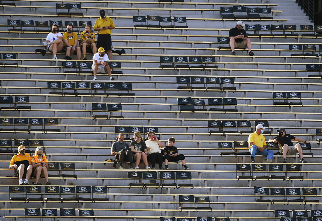 Distanced stands in Missouri's home opener
